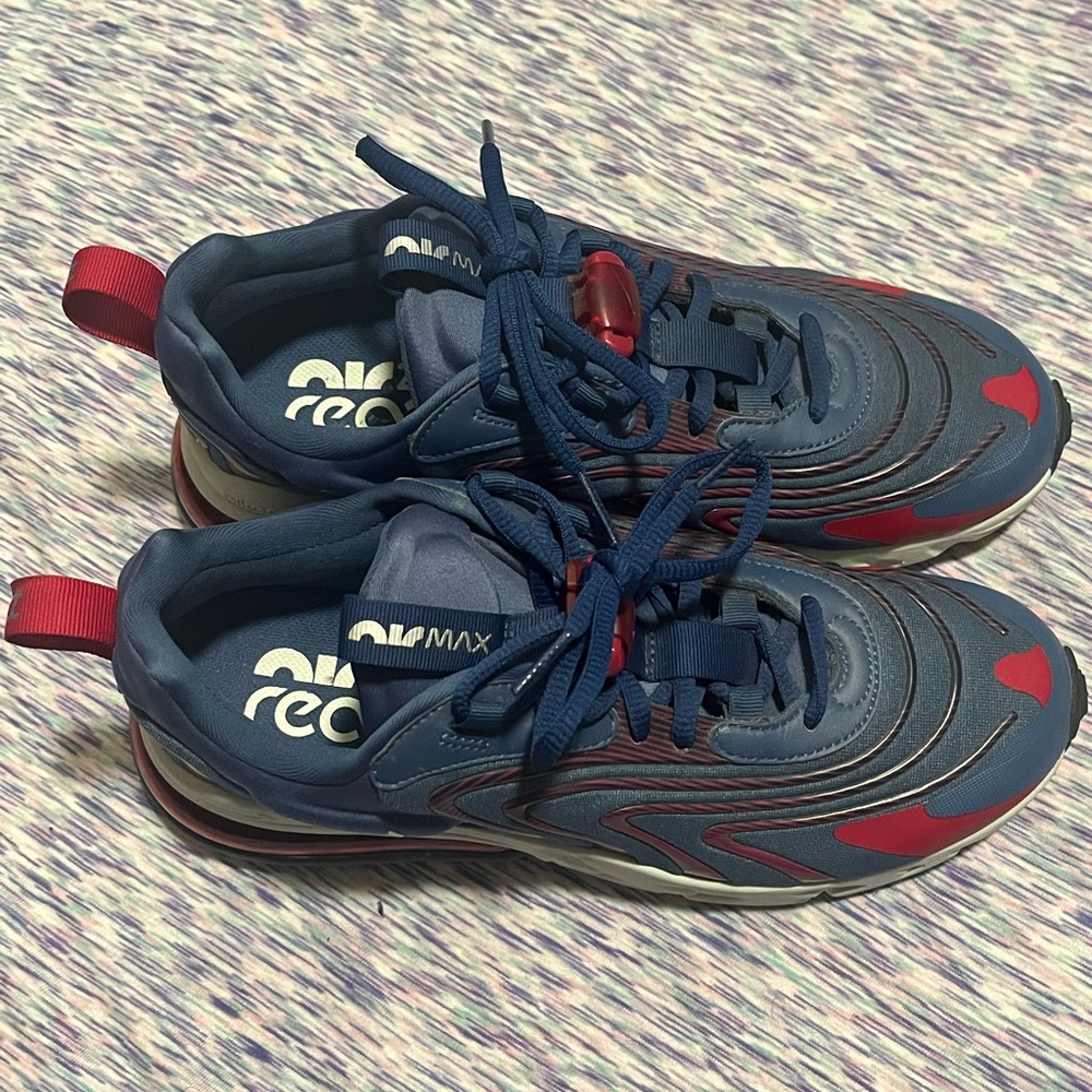 Nike Air Max Blue and Red Athletic Shoes